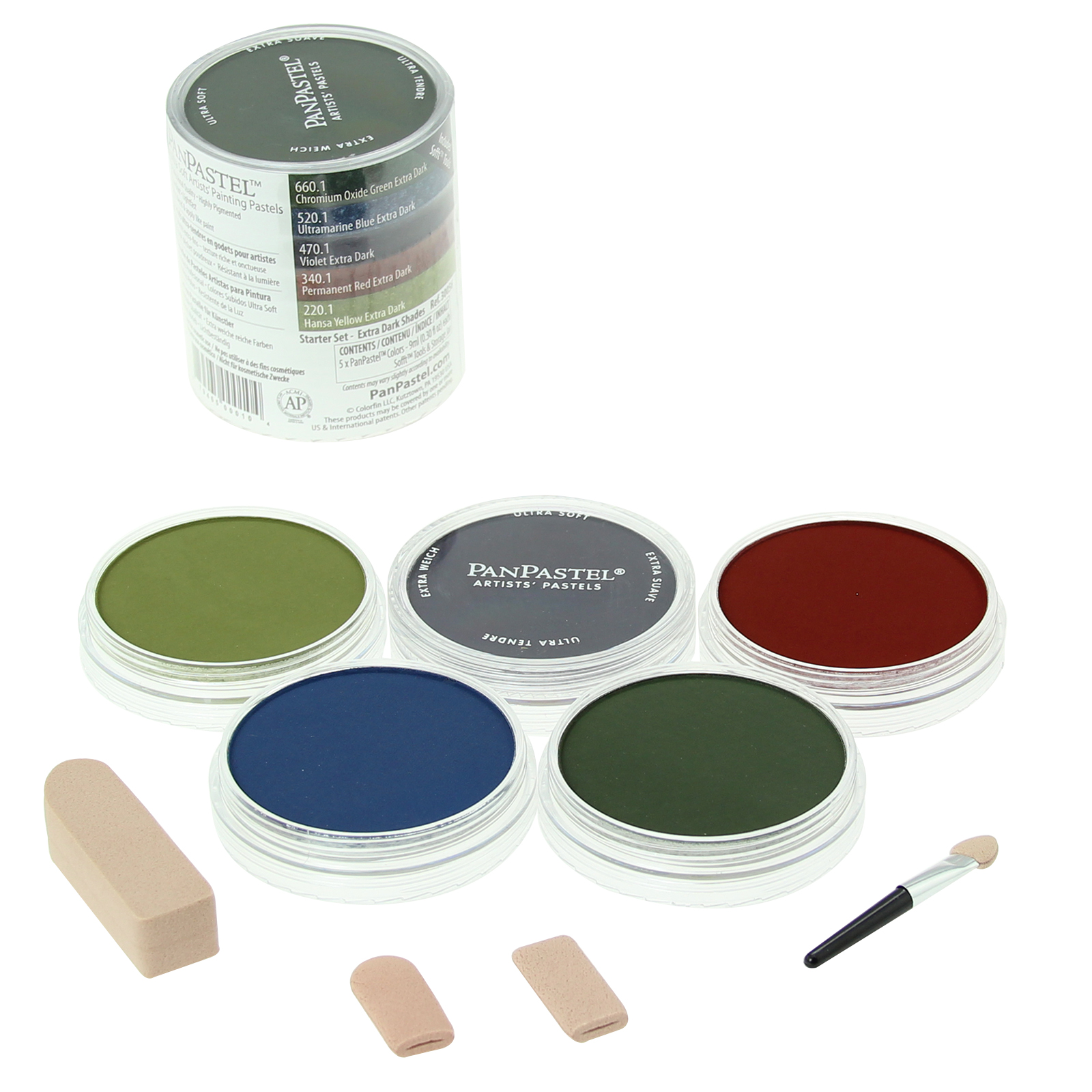 PanPastel® Extra Dark Shades Set, 5-Colors, Starter